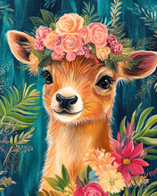 Charger l'image dans la galerie, Diamond Painting - Broderie Diamant - Faon fleuri