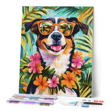 Charger l'image dans la galerie, Broderie Diamant - Chien en vacances