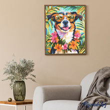 Charger l&#39;image dans la galerie, Broderie Diamant - Chien en vacances