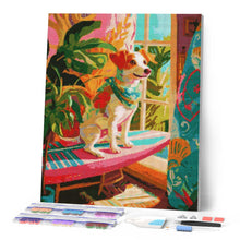 Charger l'image dans la galerie, Broderie Diamant - Chien amateur de surf