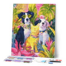 Charger l'image dans la galerie, Broderie Diamant - Trio d'animaux sous les tropiques