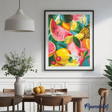 Charger l&#39;image dans la galerie, Broderie Diamant - Mélange de fruits tropicaux