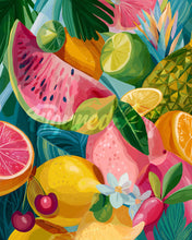 Charger l&#39;image dans la galerie, Diamond Painting - Broderie Diamant - Mélange de fruits tropicaux