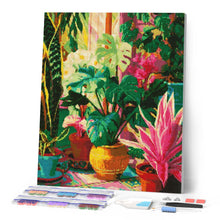 Charger l'image dans la galerie, Broderie Diamant - Jardin tropical intérieur