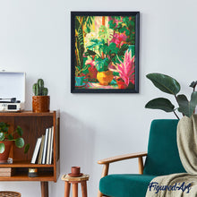 Charger l&#39;image dans la galerie, Broderie Diamant - Jardin tropical intérieur