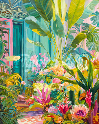 Diamond Painting - Broderie Diamant - Porte tropicale