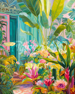 Diamond Painting - Broderie Diamant - Porte tropicale