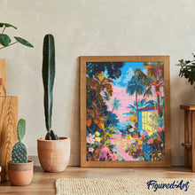 Charger l&#39;image dans la galerie, Broderie Diamant - Jardin tropical