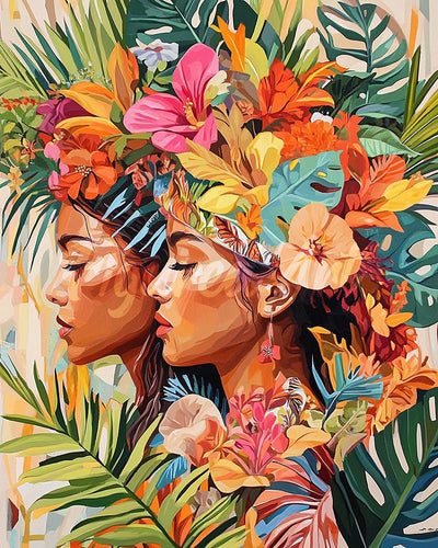 Diamond Painting - Broderie Diamant - Sœurs tropicales