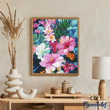 Charger l&#39;image dans la galerie, Broderie Diamant - Jardin d&#39;hibiscus