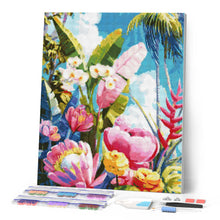 Charger l'image dans la galerie, Broderie Diamant - Jardin tropical coloré