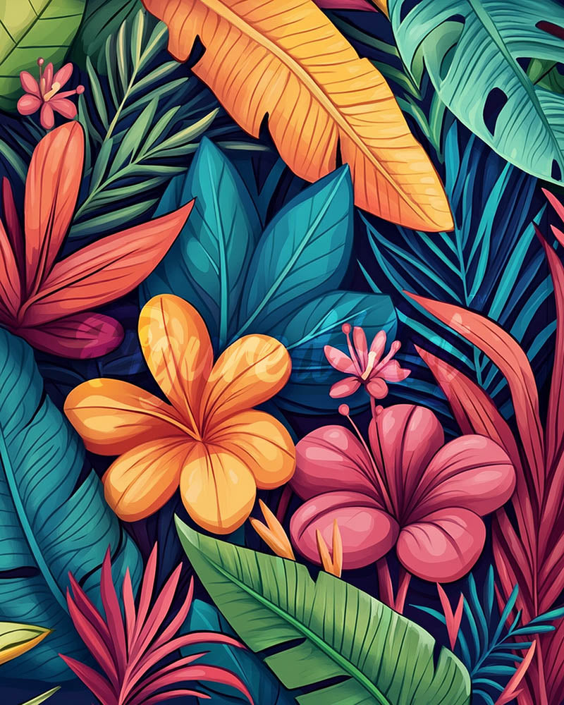 Diamond Painting - Broderie Diamant - Motif tropical