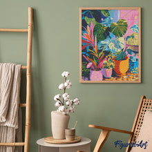 Charger l&#39;image dans la galerie, Broderie Diamant - Plantes d&#39;Intérieur dans un Coin