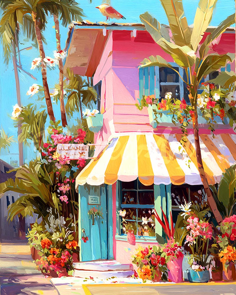 Diamond Painting - Broderie Diamant - Fleuriste tropical