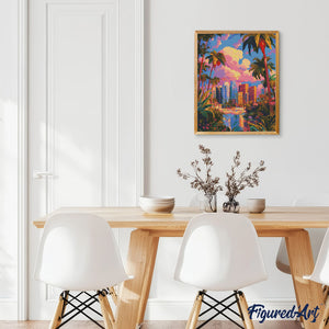 Broderie Diamant - Quand la jungle rencontre la ville