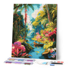 Charger l'image dans la galerie, Broderie Diamant - Voyage tropical en bateau