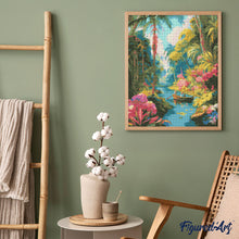 Charger l&#39;image dans la galerie, Broderie Diamant - Voyage tropical en bateau