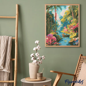 Broderie Diamant - Voyage tropical en bateau