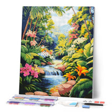 Charger l'image dans la galerie, Broderie Diamant - Cascade tropicale