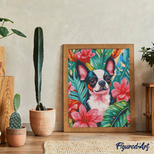 Charger l&#39;image dans la galerie, Broderie Diamant - Chiot tropical