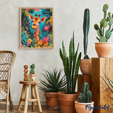 Charger l&#39;image dans la galerie, Broderie Diamant - Girafe tropicale