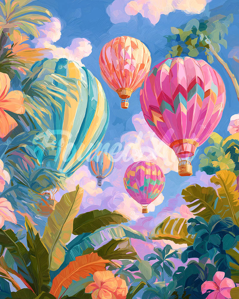 Diamond Painting - Broderie Diamant - Ballons célestes de la Jungle