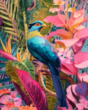 Charger l&#39;image dans la galerie, Diamond Painting - Broderie Diamant - Oiseau bleu tropical