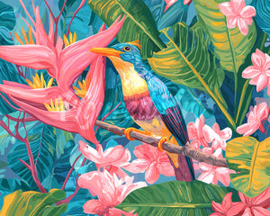 Diamond Painting - Broderie Diamant - Oiseau de la jungle tropicale