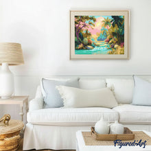 Charger l&#39;image dans la galerie, Broderie Diamant - Ruisseau tropical