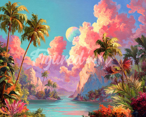 Diamond Painting - Broderie Diamant - Baie de rêve tropicale