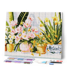 Charger l'image dans la galerie, Broderie Diamant - Pots de fleurs pastel