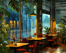 Charger l'image dans la galerie, Diamond Painting - Broderie Diamant - Café par une Journée pluvieuse