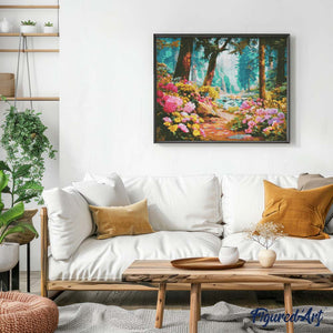 Broderie Diamant - Ruisseau aux Fleurs Sauvages