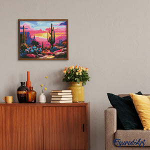 Broderie Diamant - Paysage Désertique Coloré