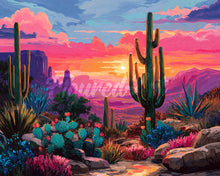 Charger l&#39;image dans la galerie, Diamond Painting - Broderie Diamant - Paysage Désertique Coloré