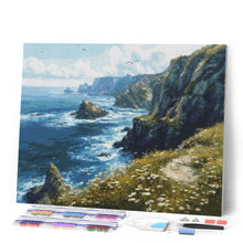 Charger l'image dans la galerie, Broderie Diamant - Prairie Fleurie en Bord de Falaise