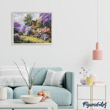 Charger l&#39;image dans la galerie, Broderie Diamant - Cottage au Jardin de Lilas
