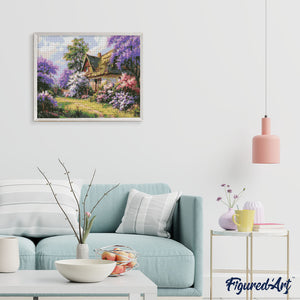 Broderie Diamant - Cottage au Jardin de Lilas