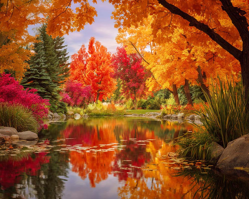 Diamond Painting - Broderie Diamant - Arbres Dorés de l’Automne