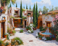 Charger l'image dans la galerie, Diamond Painting - Broderie Diamant - Cour de Villa Blanche