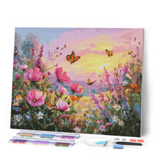 Charger l'image dans la galerie, Broderie Diamant - Coucher du Soleil parmi les Fleurs