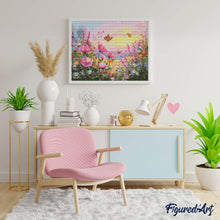 Charger l'image dans la galerie, Broderie Diamant - Coucher du Soleil parmi les Fleurs
