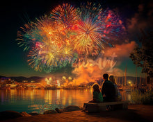 Charger l&#39;image dans la galerie, Diamond Painting - Broderie Diamant - Famille et Feu d’Artifice