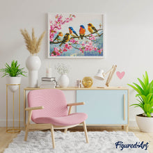 Charger l&#39;image dans la galerie, Broderie Diamant - La Bande des Oiseaux Chanteurs