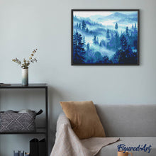 Charger l&#39;image dans la galerie, Broderie Diamant - Brume dans les Pins