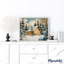 Charger l'image dans la galerie, Broderie Diamant - Chalet d’Hiver
