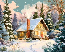 Charger l&#39;image dans la galerie, Diamond Painting - Broderie Diamant - Chalet d’Hiver