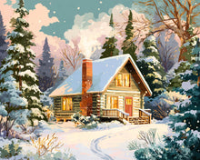 Charger l'image dans la galerie, Diamond Painting - Broderie Diamant - Chalet d’Hiver