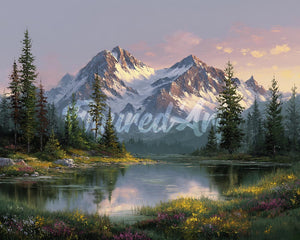 Diamond Painting - Broderie Diamant - Lac Alpin