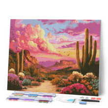 Charger l'image dans la galerie, Broderie Diamant - Vallée des Cactus au Coucher du Soleil